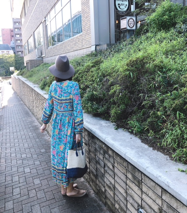 ボヘミアン フラワー ワンピース