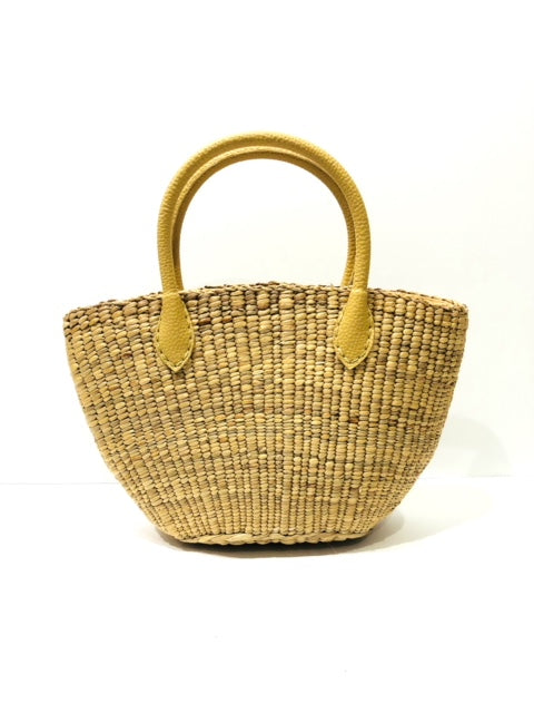 ナチュラルフラワー刺繍カゴバッグ