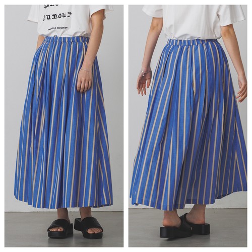 ストライプ タックスカート