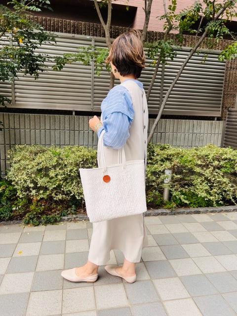 メルカドバッグ 肩掛け,レギュラーサイズのメルカドトートバッグ R6色/シンプル無地シリーズ　
